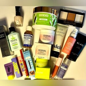 Beauty Bundle Skincare Makeup Quenched, Hempz NYX Youth Foria Pacifica IDEW CARE